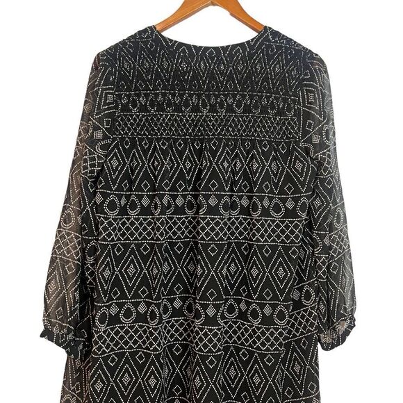 Madewell patterned long sleeve shift dress. Size small - Picture 6 of 9